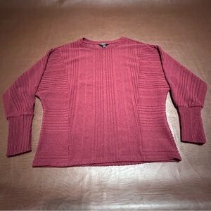 Simply Vera Vera Wang -Burgundy Textured Sweater